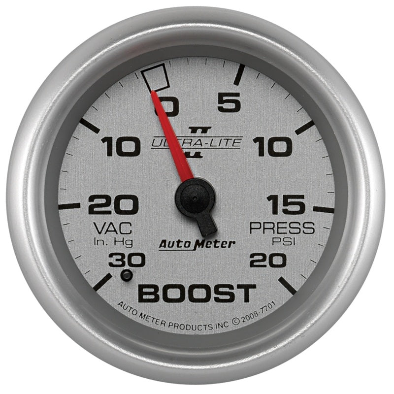 Autometer UL II 2-5/8in 30in HG/20 PSI Mechanical Boost/Vacuum Gauge AutoMeter Gauges