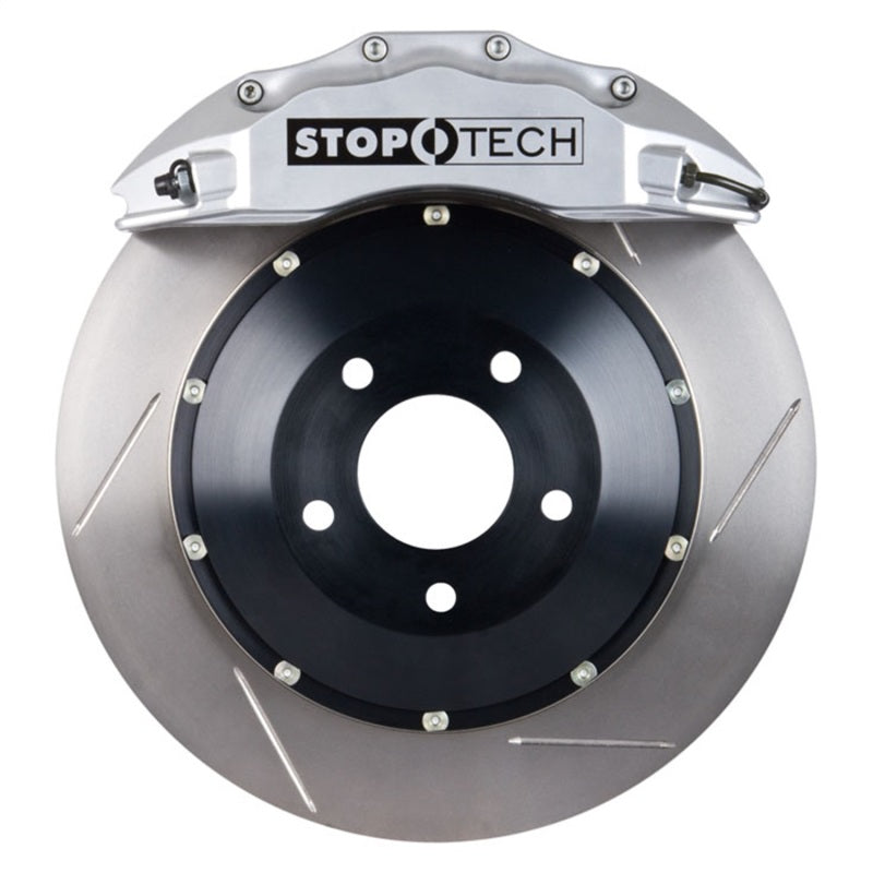 StopTech 14-15 Chevy Corvette Z51 Front BBK w/ Silver ST-60 Calipers Slotted 380x32mm Rotors Pads Stoptech Big Brake Kits