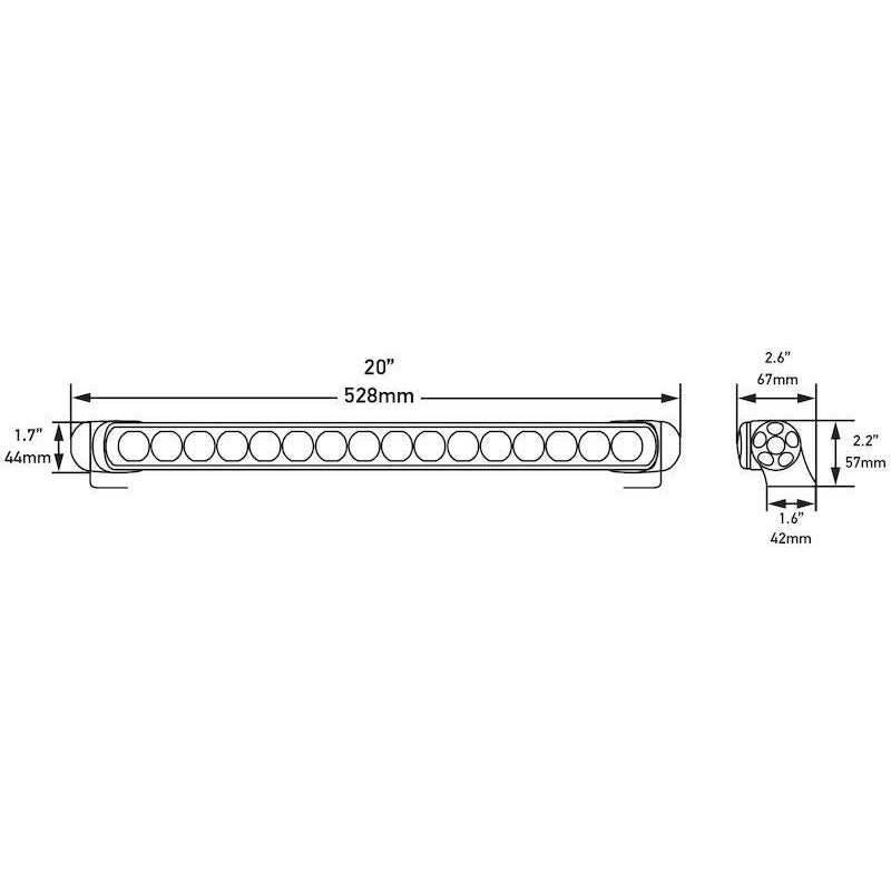 Hella LED Lamp Light Bar 9-33V 470/19in DRV MV ECE Hella Light Bars & Cubes