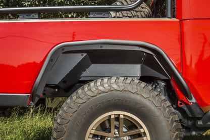 Rugged Ridge Inner Fender Liners Frnt Aluminum Black 20-21 Jeep Gladiator JT Rugged Ridge Fender Flares