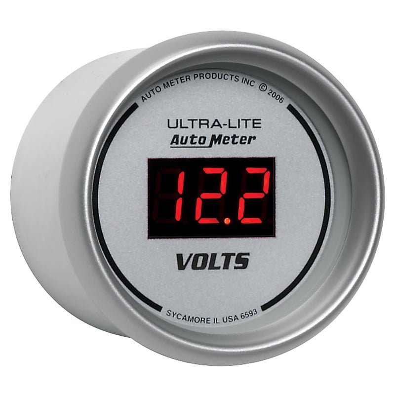 Autometer Ultra-Lite 2-1/16in 8-18 Volts Digital Voltmeter AutoMeter Gauges