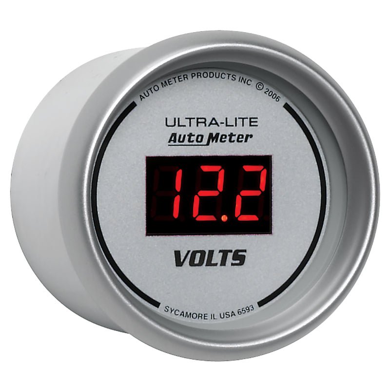 Autometer Ultra-Lite 2-1/16in 8-18 Volts Digital Voltmeter AutoMeter Gauges