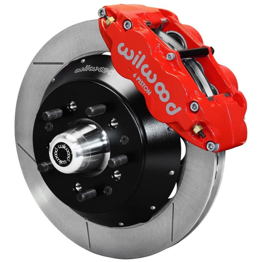 Wilwood Narrow Superlite 6R Dust-Seal Big Brake Front Brake Kit 14in. Red With Wilwood Pro Spindle Wilwood Big Brake Kits