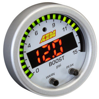 AEM X-Series Pressure 0-15psi Gauge Kit AEM Gauges