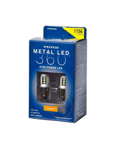 Putco 1156 - Amber Metal 360 LED