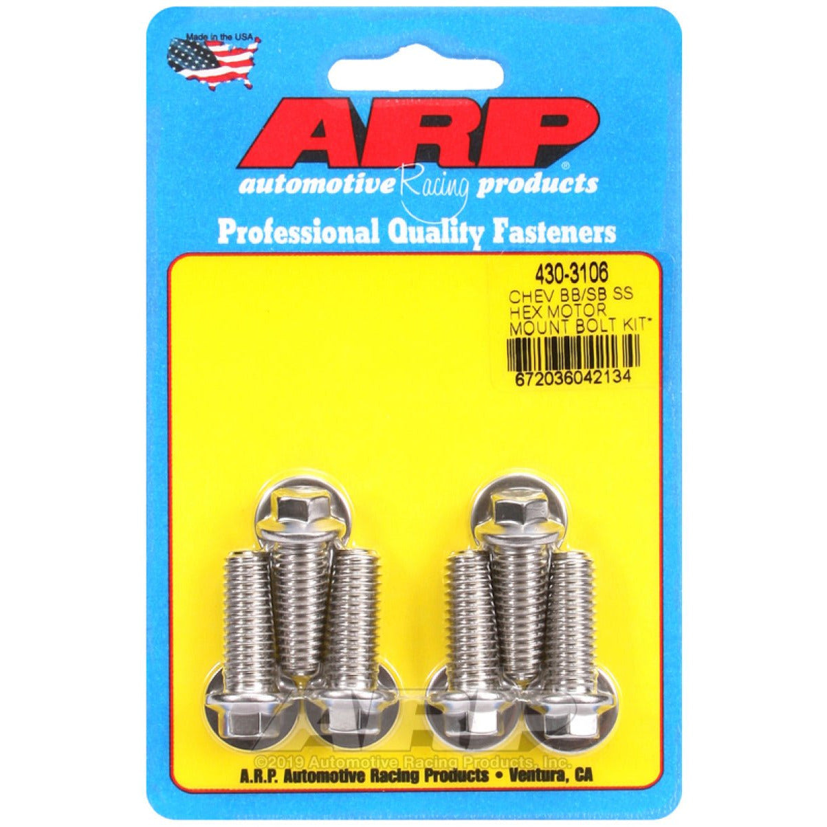 ARP Chevy Hex Motor Mount Bolt Kit w/ energy suspension Mounts ARP Hardware Kits - Other