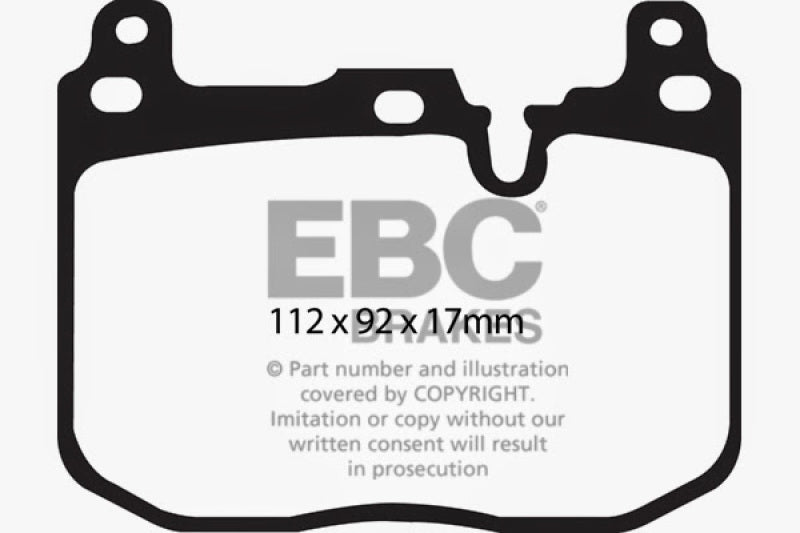 EBC 14+ BMW 228 Coupe 2.0 Turbo Brembo calipers Greenstuff Front Brake Pads