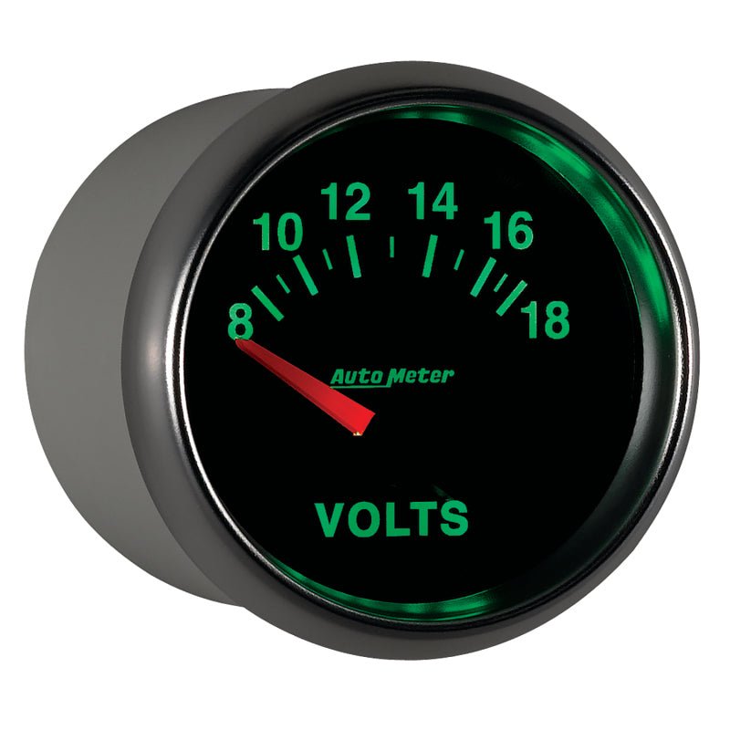 Autometer GS 52mm 8-18 Volts Short Sweep Electronic Voltmeter Gauge AutoMeter Gauges