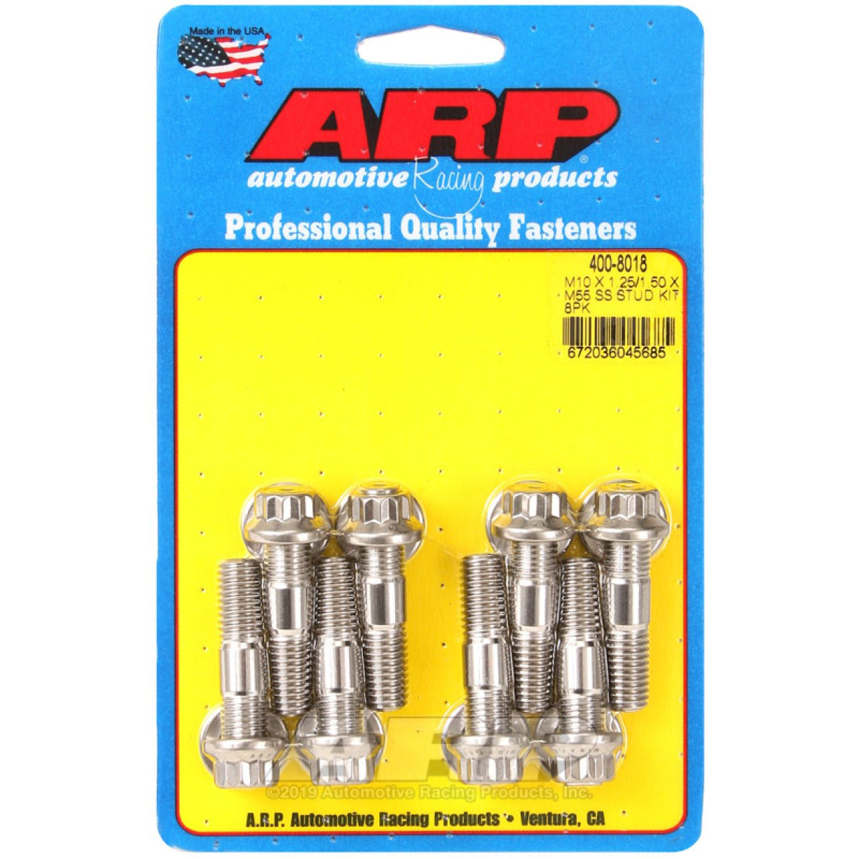 ARP M10 x 1.25/1.50 x 48mm Broached Stud Kit ARP Main Stud & Bolt Kits
