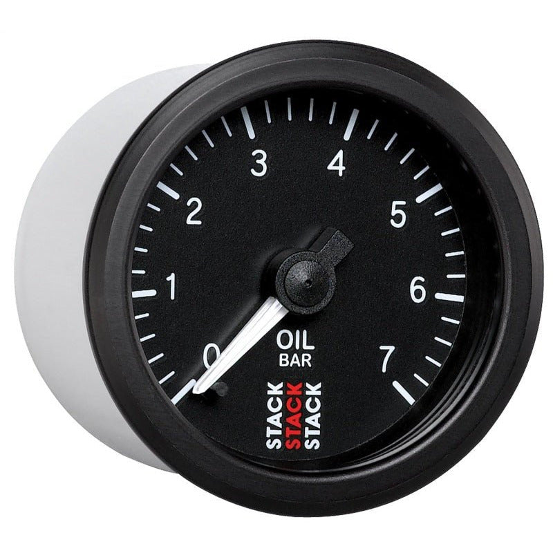 Autometer Stack 52mm 0-7 Bar M10 Male Pro Stepper Motor Oil Pressure Gauge - Black AutoMeter Gauges