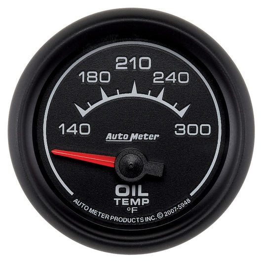 AutoMeter Gauge Oil Temp 2-1/16in. 140-300 Deg. F Electric Es AutoMeter Gauges