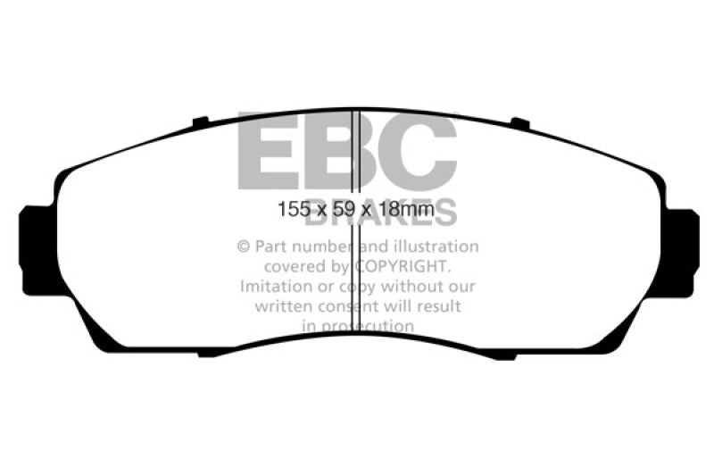 EBC 07-09 Acura RDX 2.3 Turbo Greenstuff Front Brake Pads