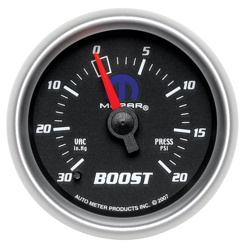 Autometer Mopar 52.4mm 30 Hg/20 PSI Vacuum/Boost Gauge AutoMeter Gauges