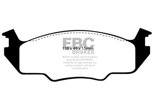 EBC 80-84 Volkswagen Golf 1.6 Greenstuff Front Brake Pads