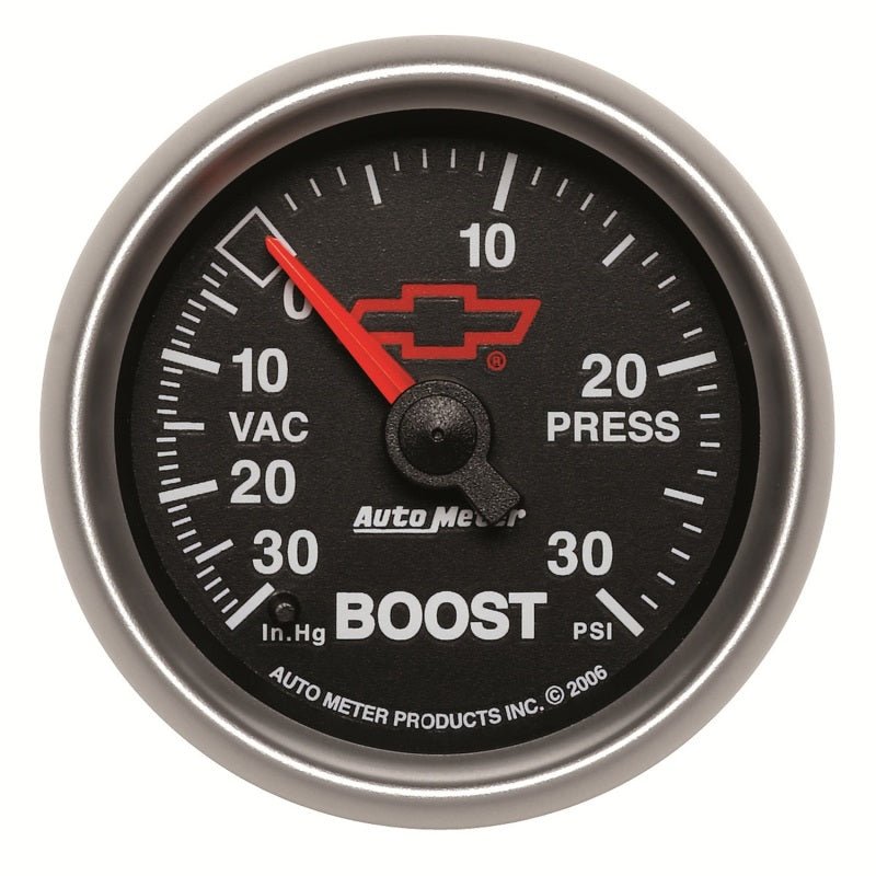 Autometer Sport-Comp II GM 52mm 30 PSI Mechanical Boost Vacumm Gauge AutoMeter Gauges