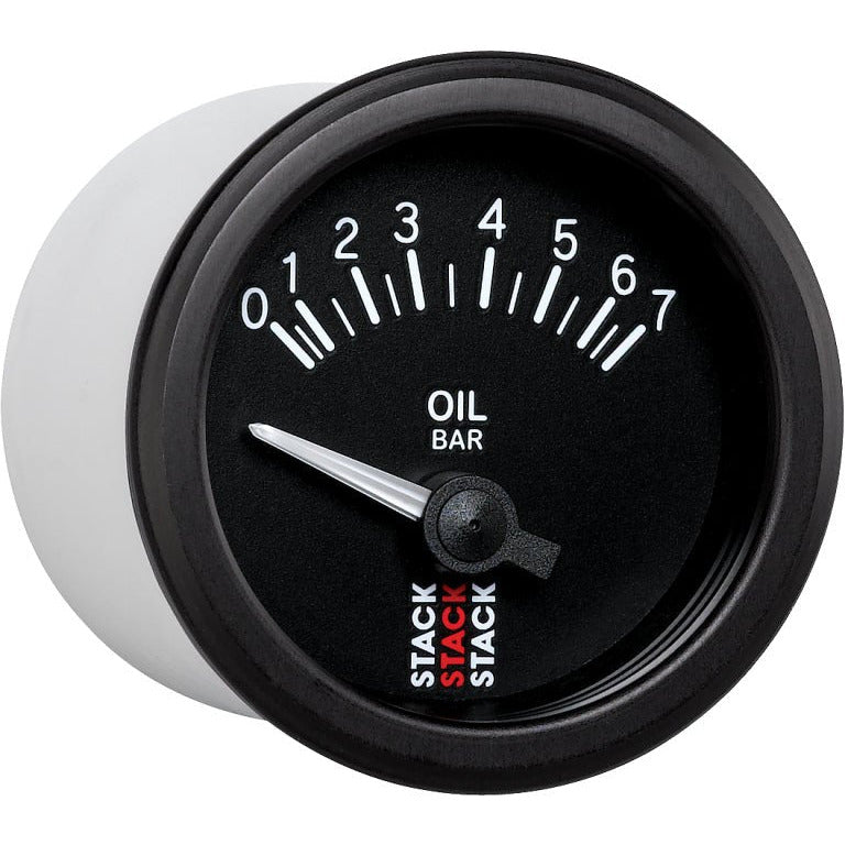 Autometer Stack 52mm 0-7 Bar M10 (M) Electric Oil Pressure Gauge - Black AutoMeter Gauges