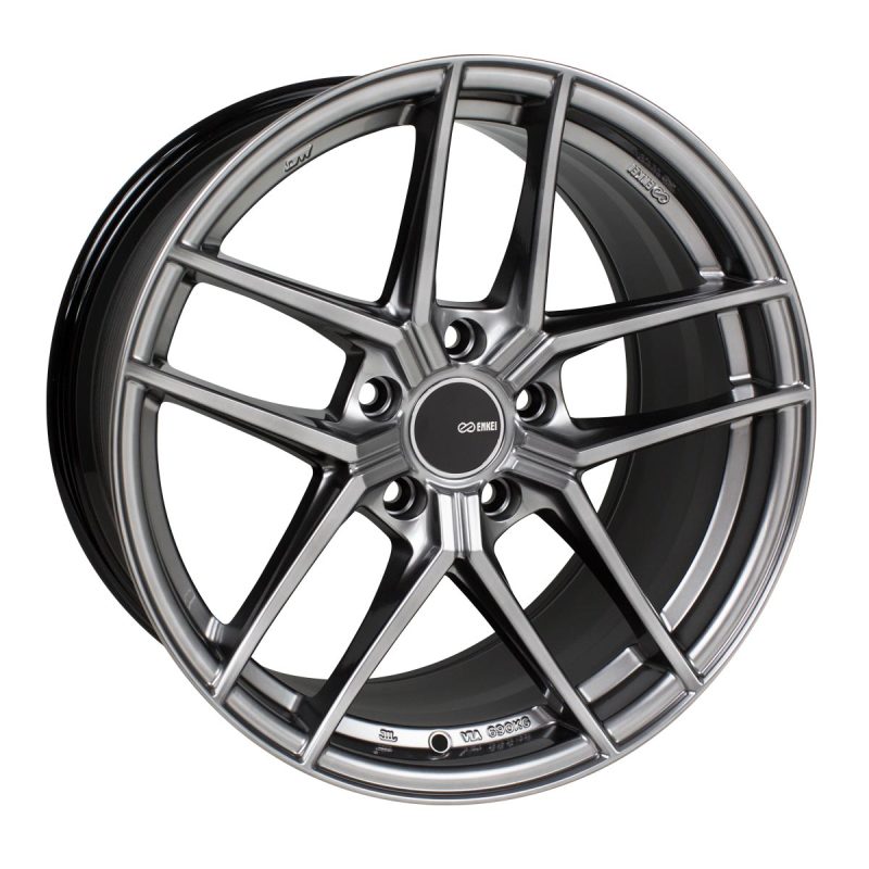 Enkei TY5 19x8 5x112 45mm Offset 72.6mm Bore Hyper Silver Wheel Enkei Wheels - Cast