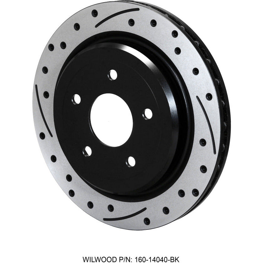 Wilwood Rotor-Rear-SRP-C5/C6 Vette-RH-BLK 12.00 x 1.03 - 5 x 4.75in Wilwood Brake Rotors - 2 Piece