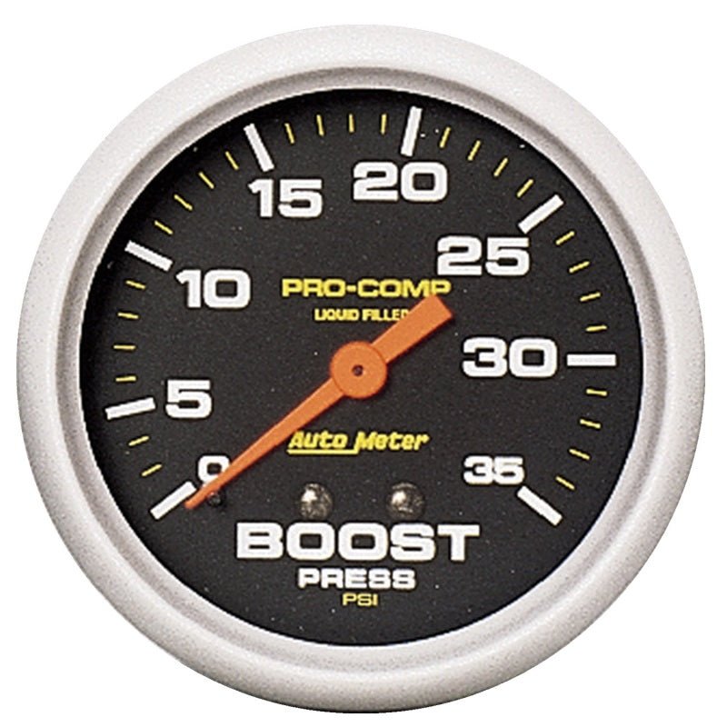 Autometer Pro-Comp 2 5/8in 0-35 PSI Liquid Filled Mech Boost Pressure Gauge AutoMeter Gauges