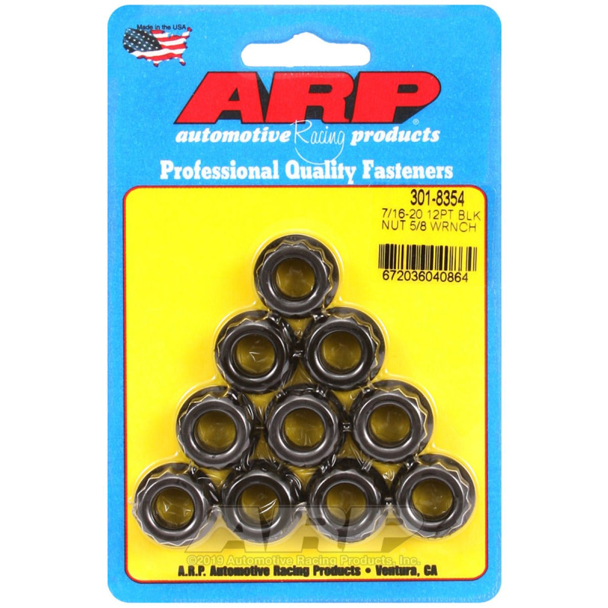 ARP 7/16-20 5/8 Socket 12 pt Nut Kit ARP Hardware Kits - Other