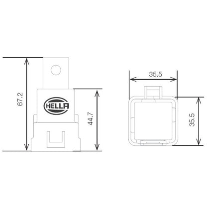 Hella Relay 12V 20/40A Spdt Res Wthr Bkt Hella Light Accessories and Wiring