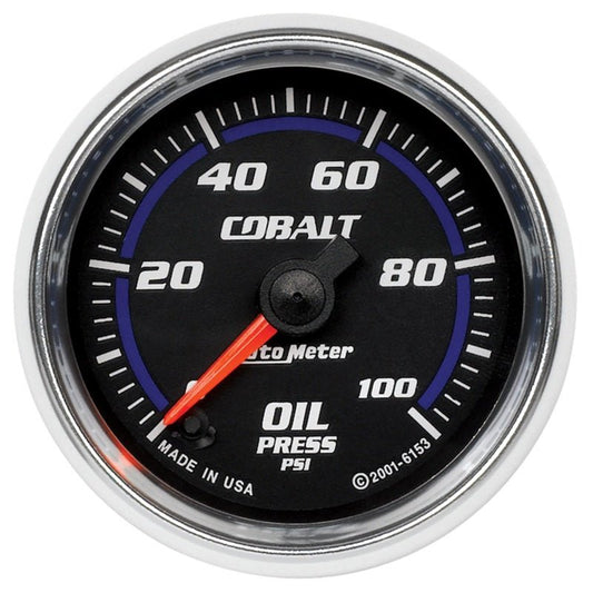 Autometer Cobalt 52mm 100 PSI Electric Oil Pressure Gauge AutoMeter Gauges
