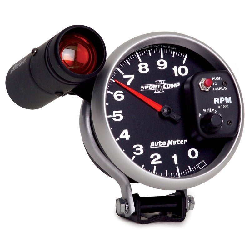 Autometer Sport-Comp II 5 inch 0-10000 RPM Pedestal Mount Tachometer Shift-Lite AutoMeter Gauges