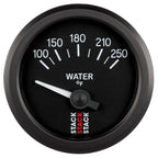 Autometer Stack 52mm 100-250 Deg F 1/8in NPTF Electric Water Temp Gauge - Black AutoMeter Gauges