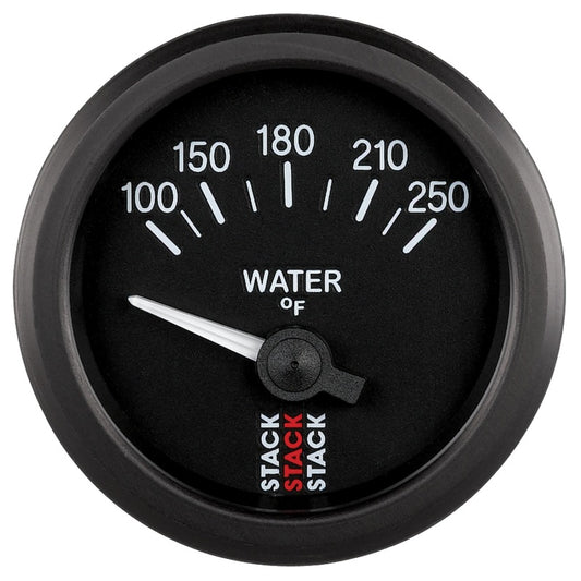 Autometer Stack 52mm 100-250 Deg F 1/8in NPTF Electric Water Temp Gauge - Black AutoMeter Gauges