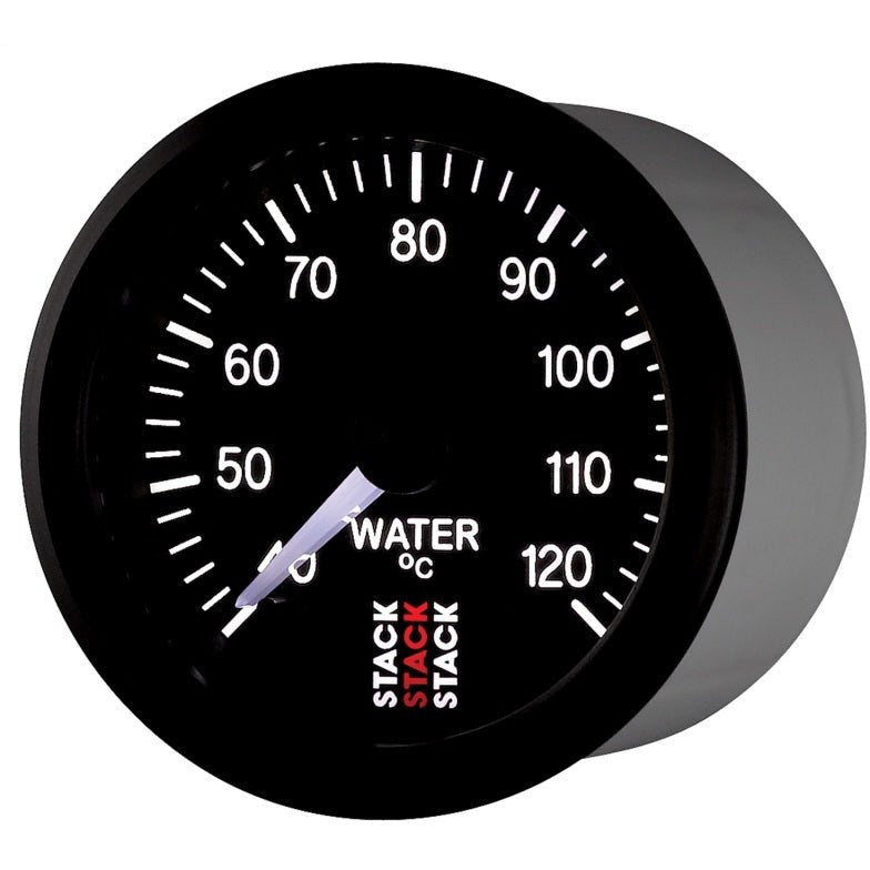 Autometer Stack 52mm 40-120 Deg C 1/8in NPTF Male Pro Stepper Motor Water Temp Gauge - Black AutoMeter Gauges