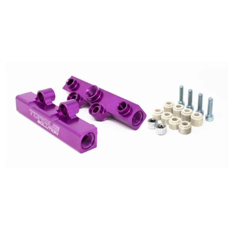 Torque Solution Top Feed Fuel Rails: 02-14 Subaru WRX / 07-18 STI - Purple Torque Solution Fuel Rails