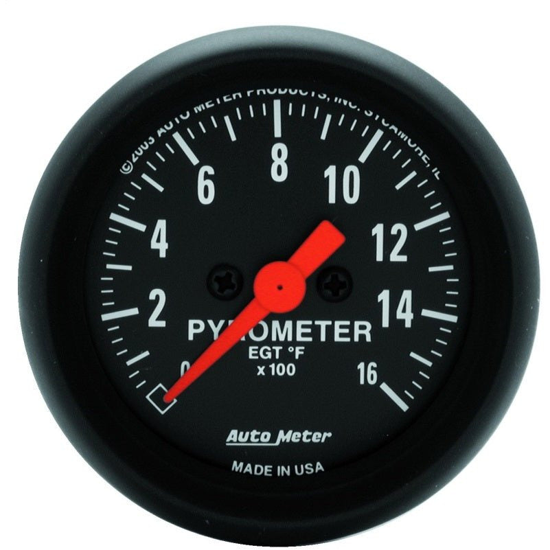 Autometer Z-Series 52mm 0-1600 Def F Full Sweep Electronic Pyrometer Gauge AutoMeter Gauges