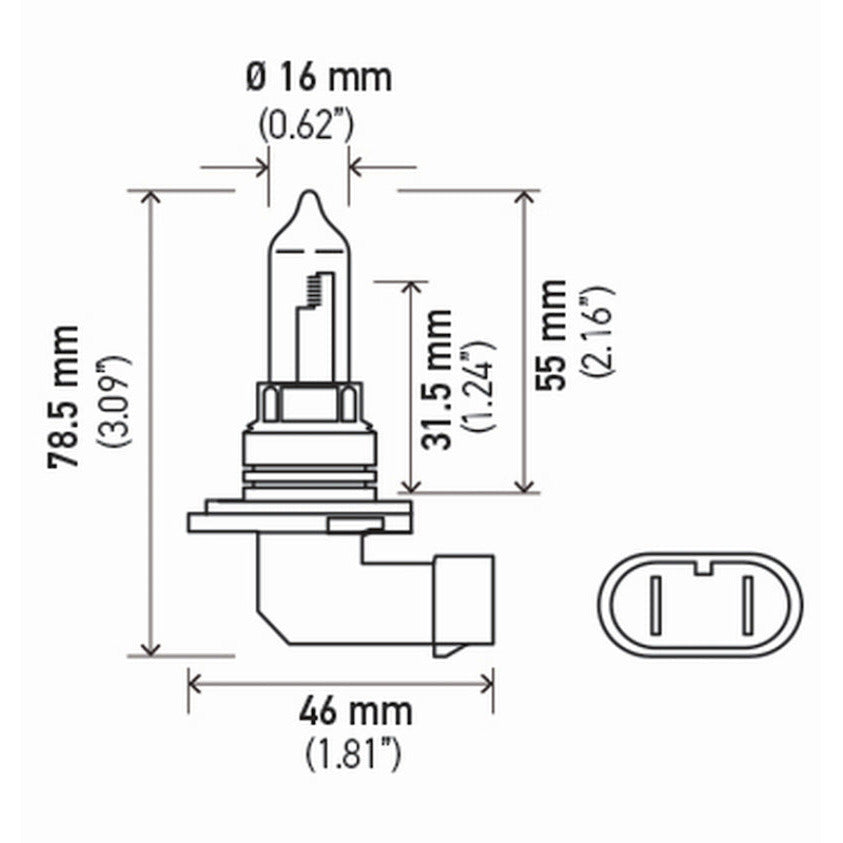 Hella Bulb 9005/Hb3 12V 65W P20D T4 Sb Hella Bulbs