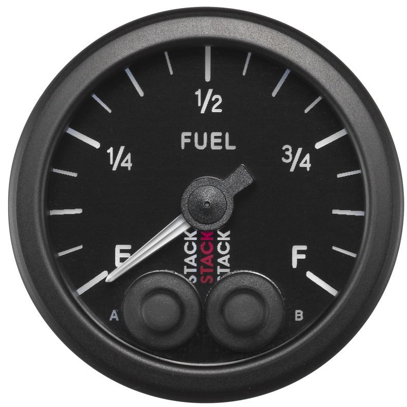 Autometer Stack 52mm 0-280 Ohm Programmable Pro-Control Fuel Level Gauge - Black AutoMeter Gauges