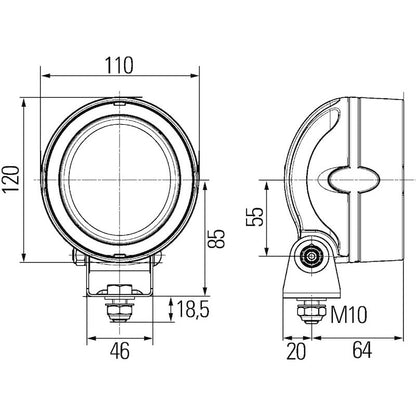 Hella Work Lamp Na 0Gr Md1224 Lt Mb3 1Gm Hella Work Lights