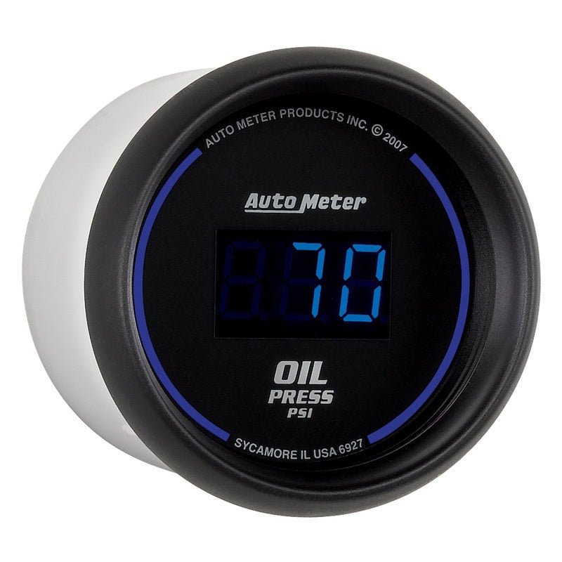 Autometer Cobalt Digital 52.4mm Black 0-100psi Oil Pressure Gauge AutoMeter Gauges