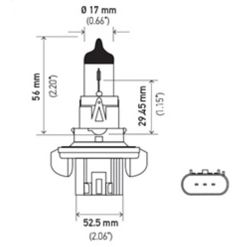 Hella Bulb H13 12V 60/55W P264T T4 Hella Bulbs