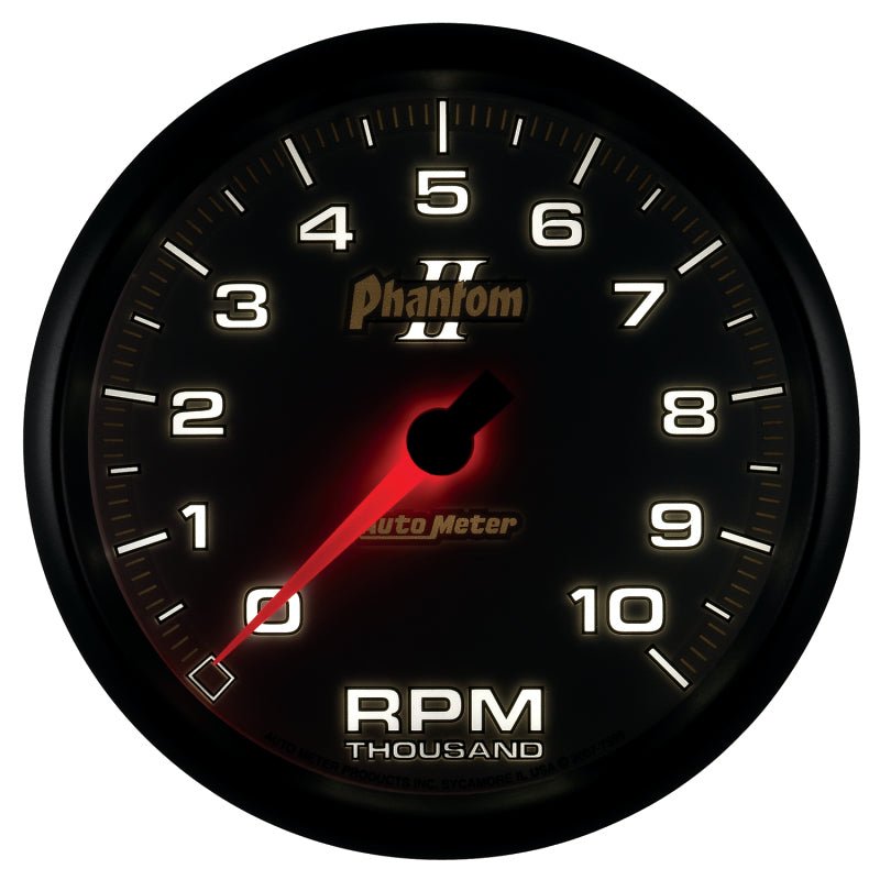 Autometer Phantom II 5in Electrical 10K RPM In-Dash Tachometer AutoMeter Gauges