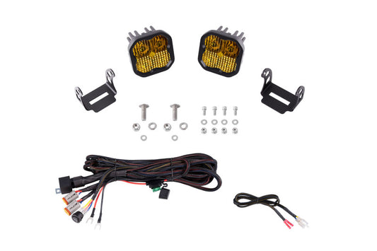 Diode Dynamics 21-22 Ford F-150 SSC2 Stage Series Backlit Ditch Light Kit - Yellow Pro Combo