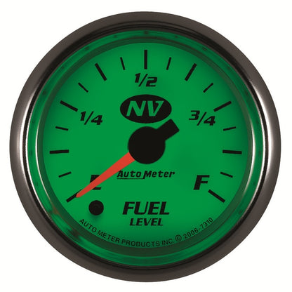 AutoMeter Gauge Fuel Level 2-1/16in. 0-280 Ohm Programmable NV AutoMeter Gauges