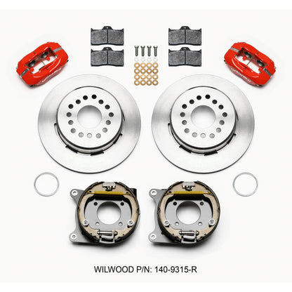 Wilwood Forged Dynalite P/S Park Brake Kit Red 12 Bolt 2.75in offset Staggered Shock Wilwood Big Brake Kits