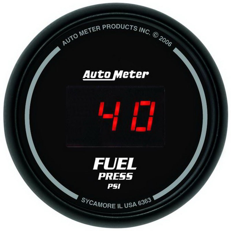 Autometer Z Series 52mm Black Digital 5-100 PSI Fuel Pressure Gauge AutoMeter Gauges