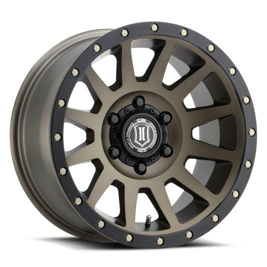 ICON Compression 18x9 6x5.5 25mm Offset 6in BS 95.1mm Bore Bronze Wheel