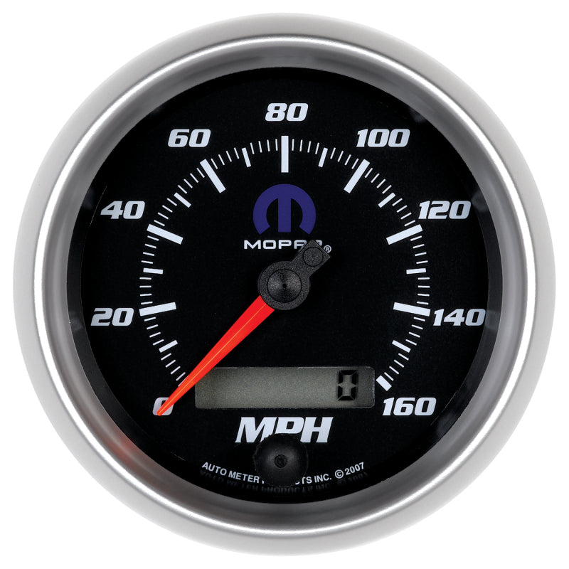 Autometer Mopar 3-3/8in 160 MPH Electric Programmable Speedometer Gauge - Black AutoMeter Gauges