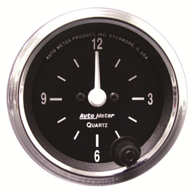 Autometer Cobra 2 1/16in 12HR Analog Clock Gauge AutoMeter Gauges