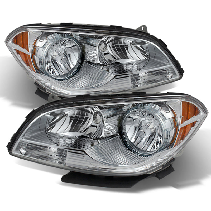 Xtune Chevy Malibu 2008-2012 Crystal Headlights Chrome HD-JH-CMA08-AM-C SPYDER Headlights