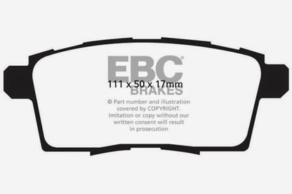 EBC 06-08 Ford Edge 3.5 2WD Redstuff Rear Brake Pads