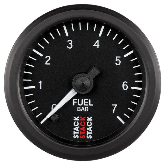 Autometer Stack 52mm 0-7 Bar M10 Male Pro Stepper Motor Fuel Pressure Gauge - Black AutoMeter Gauges