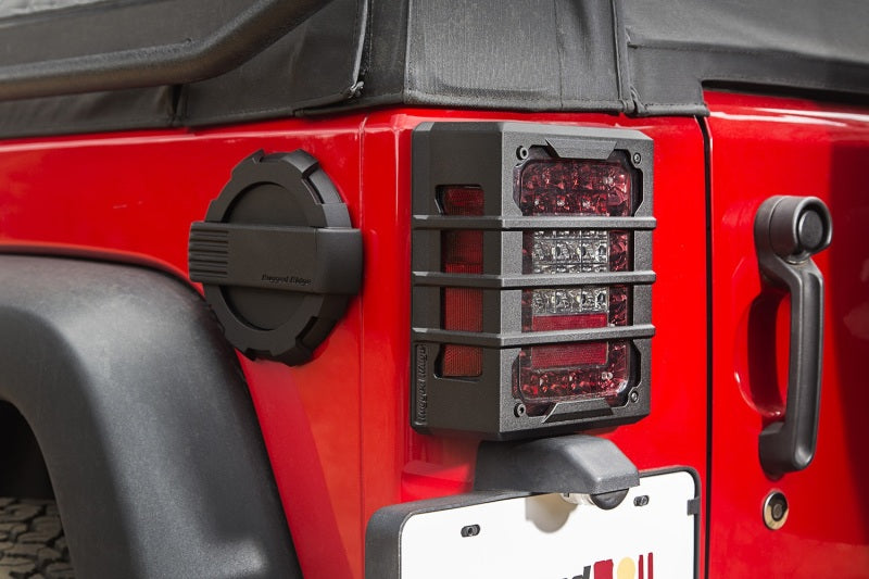 Rugged Ridge 07-18 Jeep Wrangler JK Black Elite Tail Light Guards Rugged Ridge Light Covers and Guards