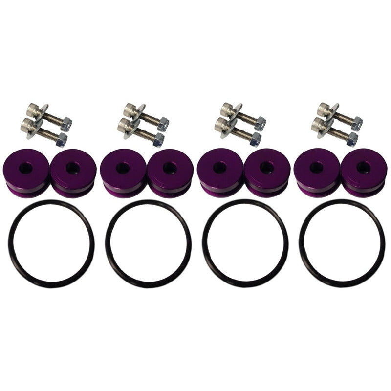 Torque Solution Billet Bumper Quick Release Kit Combo (Purple): Universal Torque Solution Quick Release Adapters